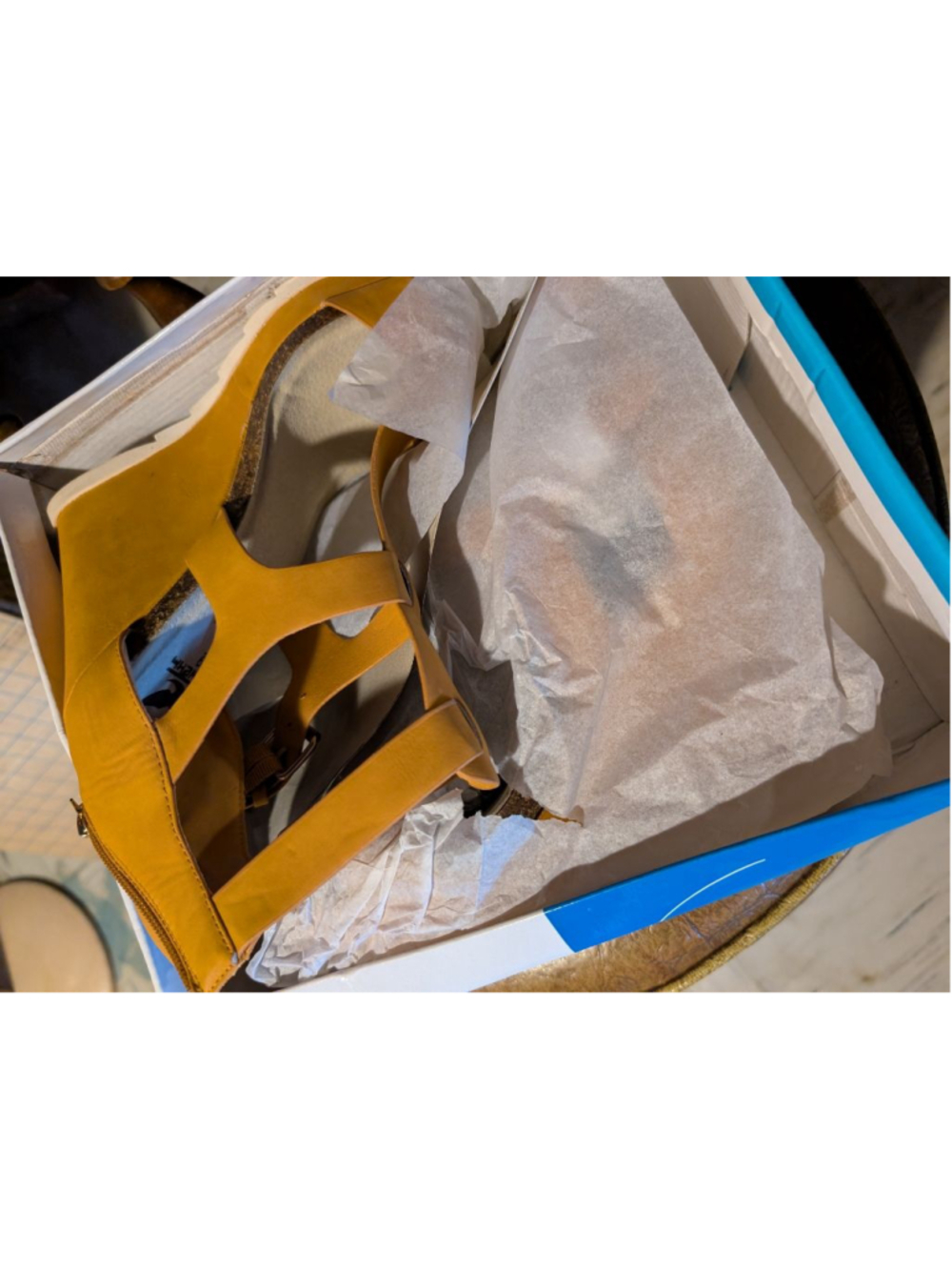 Women's SHIEKH Camel Wedge Sandals Size 9